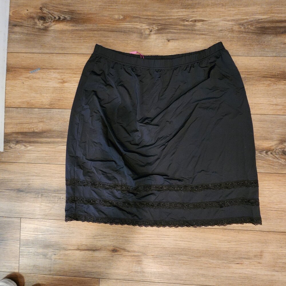 Avid Love Black Lace Trim Mini Skirt Size 2XL